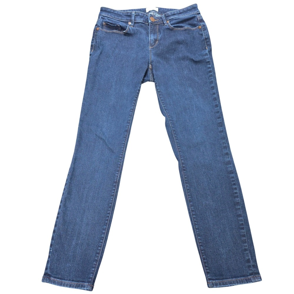 LOFT Outlet Curvy Skinny Jeans Women's Size‎ 6 Dark Wash Blue Denim Stretch